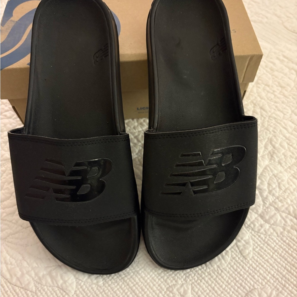 New Balance Black Slide Sandals Woman’s 10